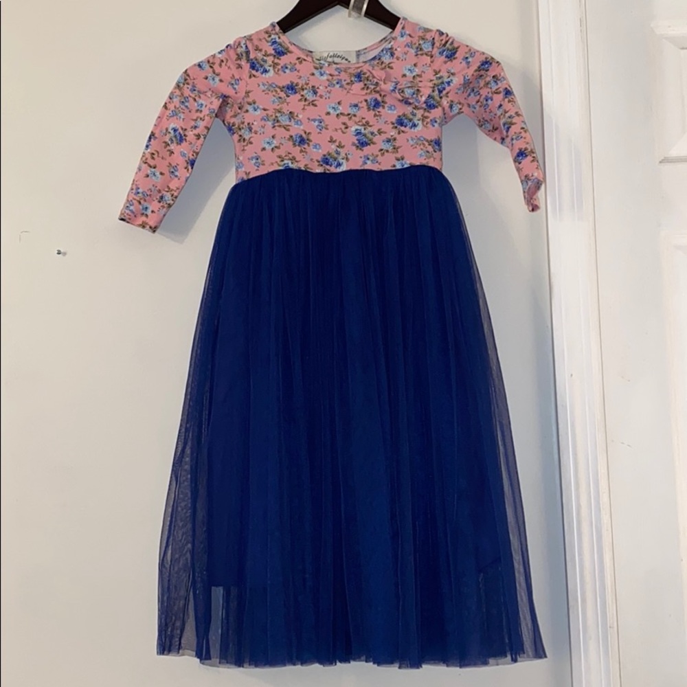 Floral girls dress with tulle